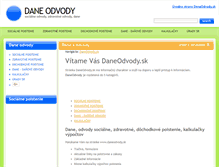 Tablet Screenshot of daneodvody.sk